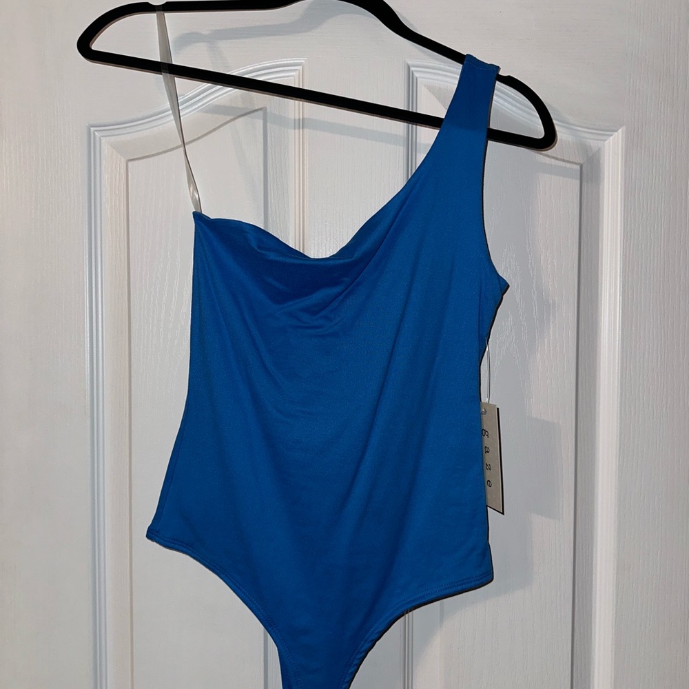 Gaze Blue One Shoulder Bodysuit